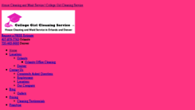 What Collegegirlcleaningservice.com website looked like in 2016 (7 years ago)