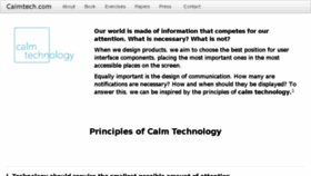 What Calmtech.com website looked like in 2016 (7 years ago)