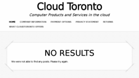 What Cloudtoronto.us website looked like in 2016 (7 years ago)