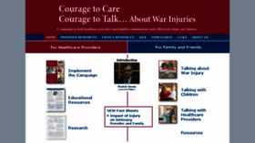 What Couragetotalk.org website looked like in 2016 (7 years ago)