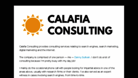 What Calafia.com website looked like in 2016 (7 years ago)