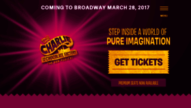 What Charlieonbroadway.com website looked like in 2016 (7 years ago)
