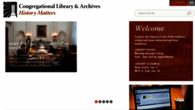 What Congregationallibrary.org website looked like in 2016 (7 years ago)