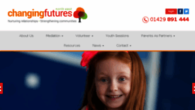 What Changingfuturesne.co.uk website looked like in 2016 (7 years ago)