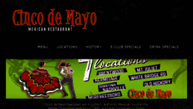What Cincodemayomexicanrestaurant.com website looked like in 2016 (7 years ago)
