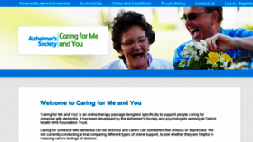 What Caringformeandyou.org.uk website looked like in 2016 (7 years ago)