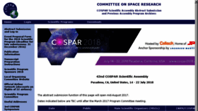 What Cospar-assembly.org website looked like in 2016 (7 years ago)