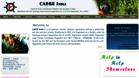 What Cadreindia.org.in website looked like in 2016 (7 years ago)