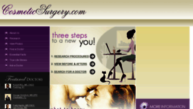 What Cosmeticsurgery.com website looked like in 2016 (7 years ago)
