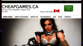 What Cheapgames.ca website looked like in 2016 (7 years ago)