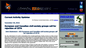 What Commonfrontiers.ca website looked like in 2016 (7 years ago)