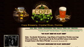 What Coppbrewery.com website looked like in 2016 (7 years ago)
