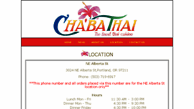 What Chabathaipdx.com website looked like in 2016 (7 years ago)