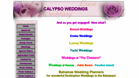 What Calypsoweddings.com website looked like in 2016 (7 years ago)