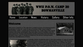 What Camp30.ca website looked like in 2016 (7 years ago)