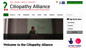 What Ciliopathyalliance.org website looked like in 2016 (7 years ago)