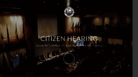 What Citizenshearing.org website looked like in 2016 (7 years ago)