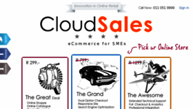 What Cloudsales.co.za website looked like in 2017 (7 years ago)