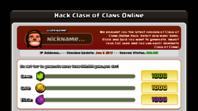 What Clashofclanspro.online website looked like in 2017 (7 years ago)