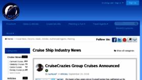 What Cruisecrazies.com website looked like in 2017 (7 years ago)