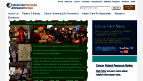 What Cancercare.mb.ca website looked like in 2017 (7 years ago)