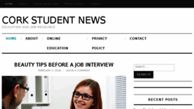 What Corkstudentnews.com website looked like in 2017 (7 years ago)