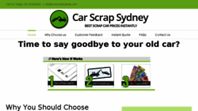What Carscrapsydney.com.au website looked like in 2017 (7 years ago)