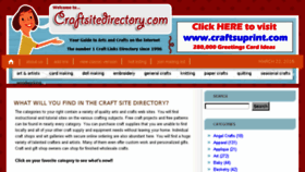 What Craftsitedirectory.com website looked like in 2017 (7 years ago)
