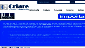 What Criareinformatica.com.br website looked like in 2017 (7 years ago)