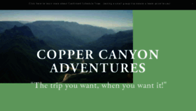What Coppercanyonadventures.com website looked like in 2017 (7 years ago)