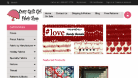 What Crazyquiltgirlfabricshop.com website looked like in 2017 (7 years ago)