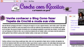 What Crochecomreceitas.com website looked like in 2017 (7 years ago)