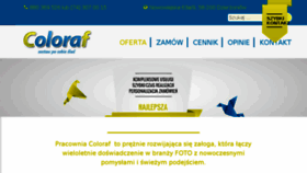 What Coloraf.pl website looked like in 2017 (7 years ago)