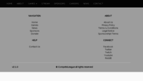 What Competeleague.com website looked like in 2017 (7 years ago)