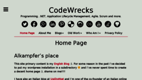 What Codewrecks.com website looked like in 2017 (7 years ago)