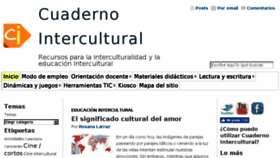 What Cuadernointercultural.com website looked like in 2017 (7 years ago)