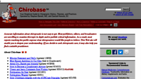 What Chirobase.org website looked like in 2017 (7 years ago)
