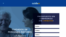 What Cuideo.com website looked like in 2017 (7 years ago)