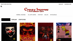 What Crazyincense.com website looked like in 2017 (7 years ago)