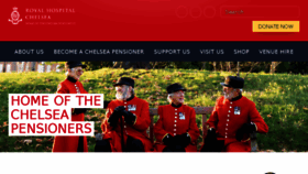 What Chelsea-pensioners.co.uk website looked like in 2017 (7 years ago)