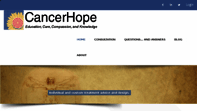 What Cancerhope.com website looked like in 2017 (7 years ago)