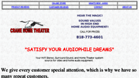 What Cranehometheater.com website looked like in 2017 (7 years ago)