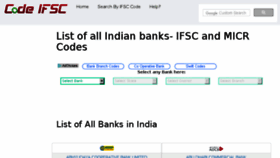 What Codeifsc.in website looked like in 2017 (7 years ago)