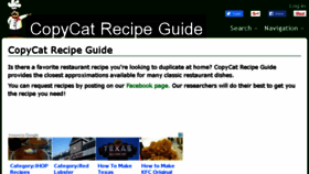 What Copycatrecipeguide.com website looked like in 2017 (7 years ago)