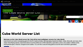 What Cubeworld-servers.com website looked like in 2017 (7 years ago)