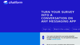 What Chatform.ai website looked like in 2017 (7 years ago)