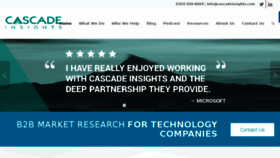 What Cascadeinsights.com website looked like in 2017 (7 years ago)