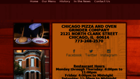 What Chicagopizzaandovengrinder.com website looked like in 2017 (7 years ago)