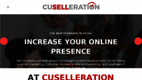What Cuselleration.com website looked like in 2017 (7 years ago)