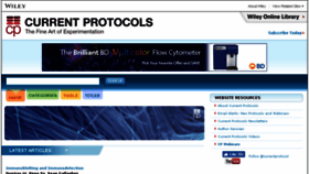 What Currentprotocols.com website looked like in 2017 (7 years ago)